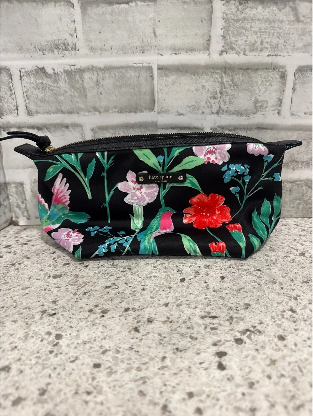 Kate Spade Wilson Road Botanical Hummingbird Cosmetic Pouch